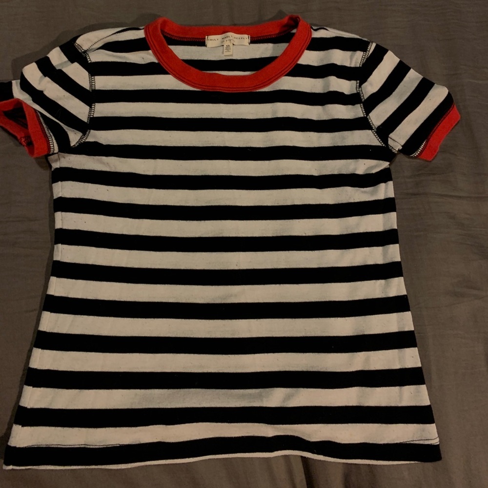 Striped black and white shirt